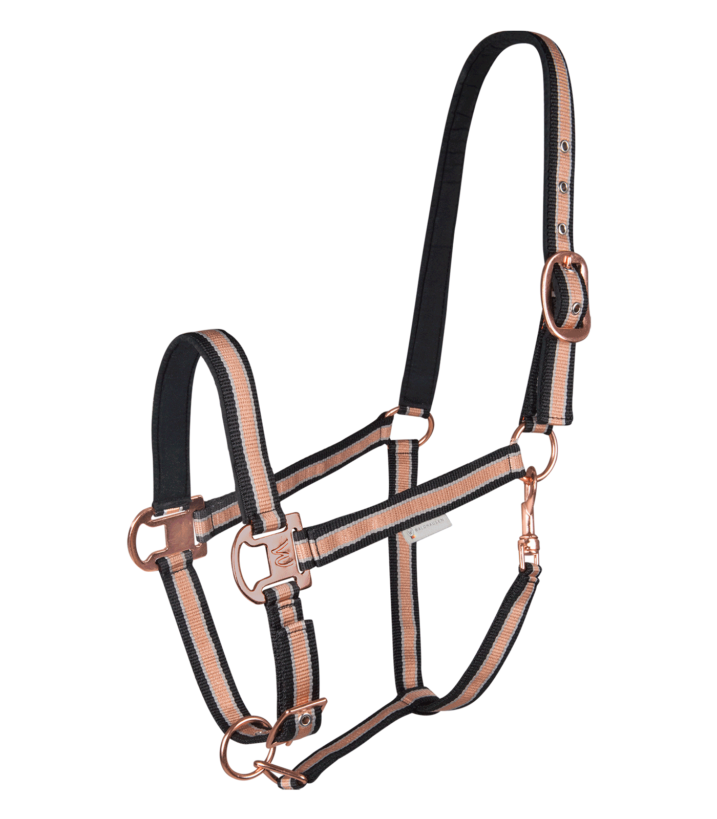 Waldhausen Halfter Rosé Shine Schwarz/ Rosé, Pony von Waldhausen