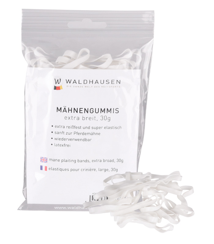 Waldhausen Mähnengummis extra breit 30g Weiß Waldhausen Mähnengummis extra breit 30g Weiß von Waldhausen