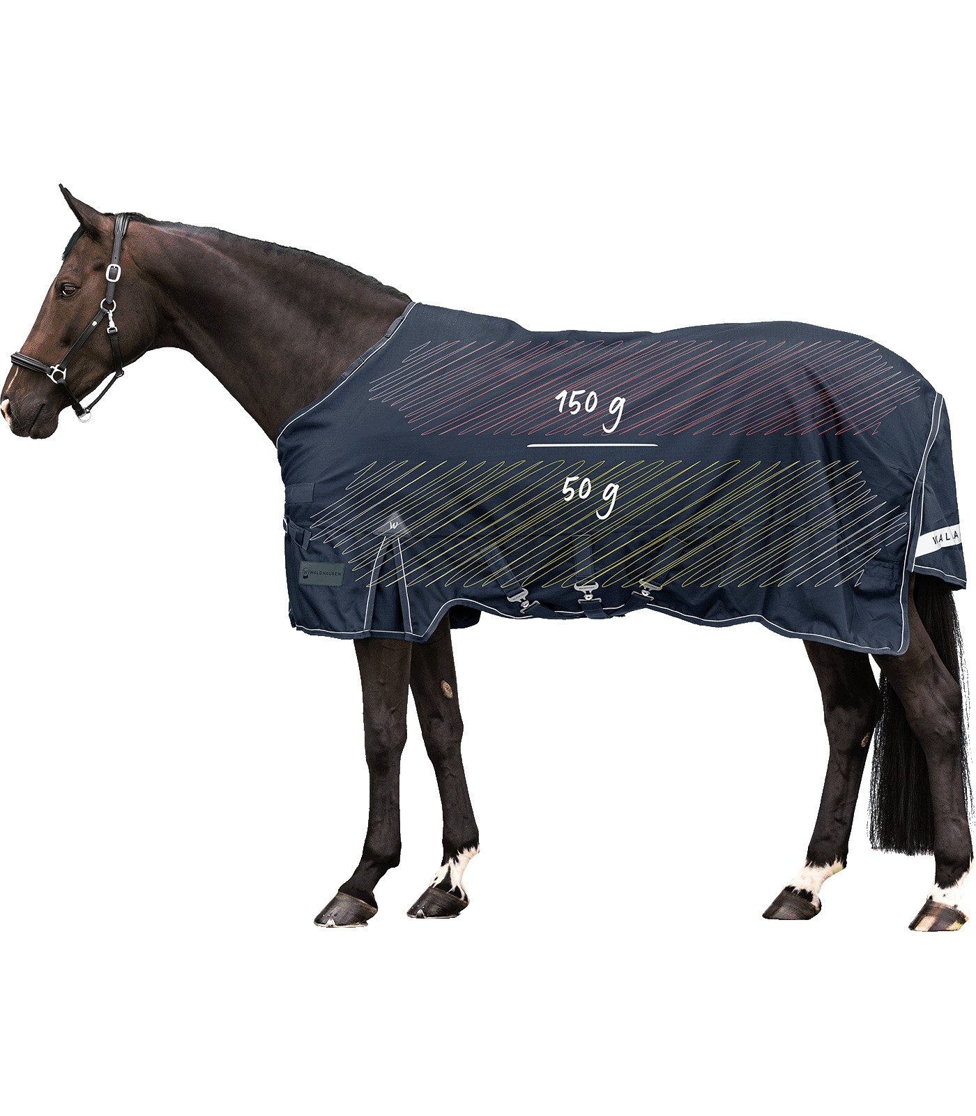 Waldhausen Outdoordecke Scandic Multi-Layer, 150g/50g Nachtblau, Gr. 155 cm von Waldhausen