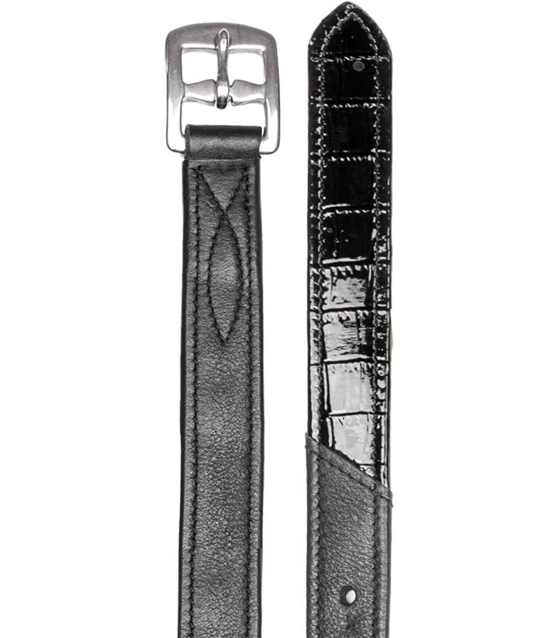 Waldhausen Steigbügelriemen Kroko, X-Line Schwarz, 140 cm von Waldhausen