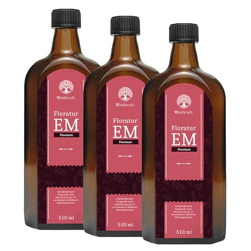 Waldkraft Floratur EM Premium | Kamillenferment für Hunde & Katzen | Mit 31 effektiven Mikroorganismen | Natürlich fermentiert ohne Zusatzstoffe | 3X 510 ml in lichtschützendem Braunglastiegel Waldkraft Floratur EM Premium | Kamillenferment für Hunde & Katzen | Mit 31 effektiven Mikroorganismen | Natürlich fermentiert ohne Zusatzstoffe | 3X 510 ml in lichtschützendem Braunglastiegel von Waldkraft