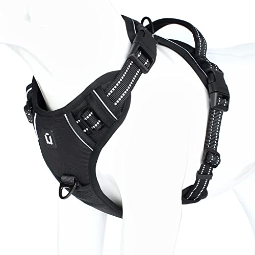 Hundegeschirr, No-Pull Hundegeschirr, Brustgeschirr für kleine Grosse, mittelgroße Hunde, Weich Atmungsaktiv Einstellbar Reflektierend Hundegeschirr Anti Zug mit Gepolstert Griff Hundegeschirr, No-Pull Hundegeschirr, Brustgeschirr für kleine Grosse, mittelgroße Hunde, Weich Atmungsaktiv Einstellbar Reflektierend Hundegeschirr Anti Zug mit Gepolstert Griff von Waldseemüller