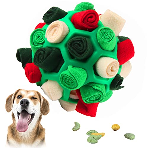 Waldspring Schnüffelball für Hunde, Intelligenzspielzeug für Hunde, Sniffle Leckerli Spiel Anwendbar auf Mittelgroße, Kleine Hunde (weiß Grün) von Waldspring