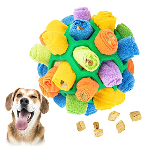 Waldspring Schnüffelball für Hunde, Snuffi Master Hund, Schnüffelball Anwendbar auf Mittelgroße, Kleine Hunde (Grün Gelb) von Waldspring