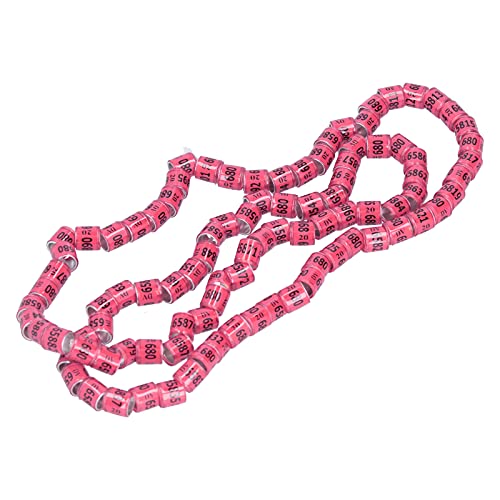 100 Pcs 8mm Hühnervogelbeinbänder Ringe Aluminiumlegierungen Tauben für Kleine Vögel Leuchtende Farben Leicht zu Finden Plastik- und Aluminiummaterialmanagementoperationen Halten Anders (Rosenrot) von Walfront