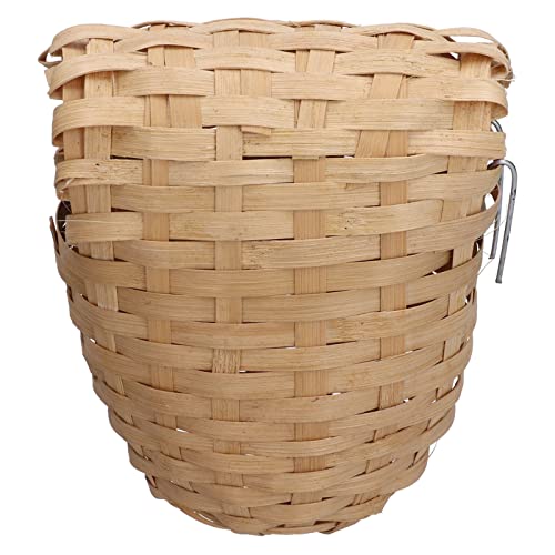 2pcs Bambus Gewebtes Vogel Natures Bambus Bird House, Bird Finch Bambus Haus Handgefertigtes Vogelnest mit Haken für Outdoor -Garten von Walfront