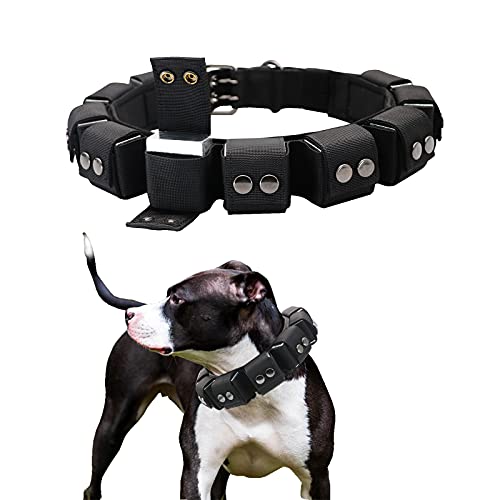 Walktime, Hundehalsband, Taktisches Hundehalsband, Gewichtetes Hundehalsband mit Gewichten für Hundetraining und Trainingsgeräte - Freie Gewichte, kleine, mittelgroße, große Hunde von Walktime