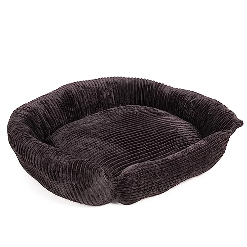 Wallace & Jones | Hundebett Cordo - Breitcord-Obermaterial samtweich - schwarz | M | ca. 80 x 70 x 27 cm von Wallace & Jones