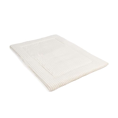 Wallace & Jones | Hundekissen große Hunde waschbar, ca. 110 x 80cm, Hunde Liegematte Cardi, Liegedecke XL, Hundematte samtartiges Breitcordstoff, Farbe beige von Wallace & Jones
