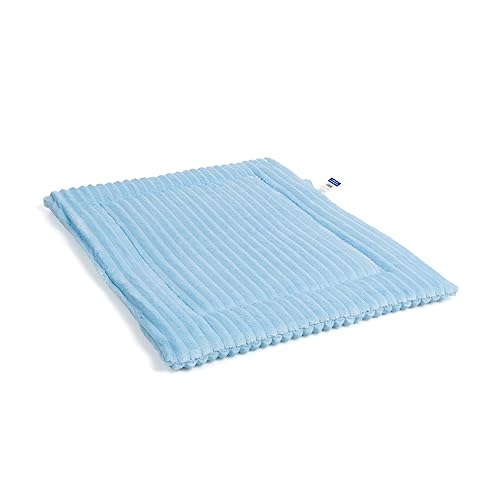 Wallace & Jones | Hundekissen kleine Hunde waschbar, ca. 60 x 45 cm, Hunde Liegematte Cardi, Liegedecke S, Hundematte samtartiges Breitcordstoff, Farbe hellblau von Wallace & Jones