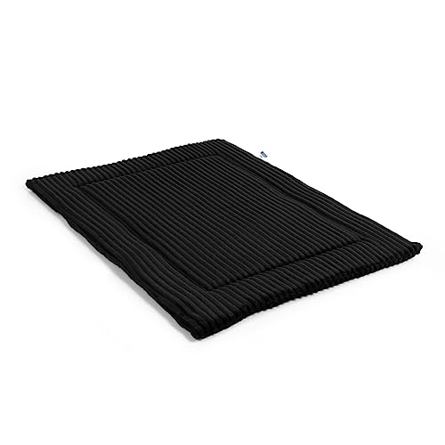 Wallace & Jones | Liegematte Cardi, Liegekissen für Hunde - schwarz | L | ca. 90 x 70 cm von Wallace & Jones