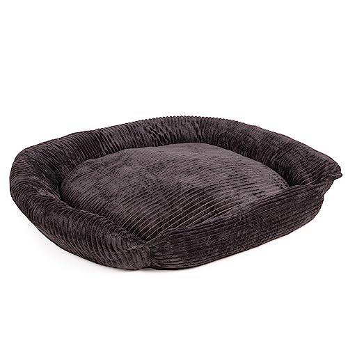 Wallace & Jones | Hundebett Cordo - Breitcord-Obermaterial samtweich - schwarz | L | ca. 130 x 125 x 25 cm Wallace & Jones | Hundebett Cordo - Breitcord-Obermaterial samtweich - schwarz | L | ca. 130 x 125 x 25 cm von Wallace & Jones