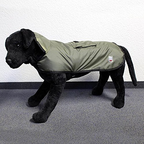 Wallace & Jones | Hundemantel Eisbär | Regenmantel | Rain Coat Pocket Olive Rückenlänge ca. 85cm von Wallace & Jones
