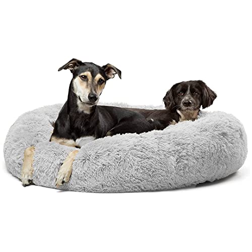 Wallace & Jones | Plüschbett Sarnia - M | Hundebett Liegekissen Donut | ca. 80 x 80 x 24 cm | Hellgrau Wallace & Jones | Plüschbett Sarnia - M | Hundebett Liegekissen Donut | ca. 80 x 80 x 24 cm | Hellgrau von Wallace & Jones