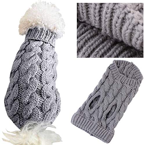 Pet Dog Turtle Neck Knitting Sweater Warmer Pullover Strickwaren Outwear (Size : M) von Wallfire