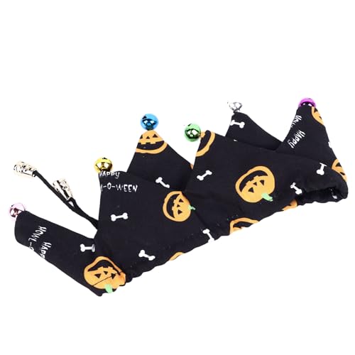 Halloween-Katzenhalsband mit Kürbismuster, Verstellbares Haustierkostüm für Kleine Hunde von Walmeck