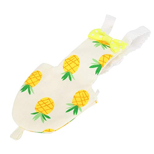 Haustier Vogel Süße Windel Kleidung Waschbare Windel Urin Windeln Fluganzug Mini Papagei Rosa Kaninchen Baumwolle (L Ananas) von Walmeck