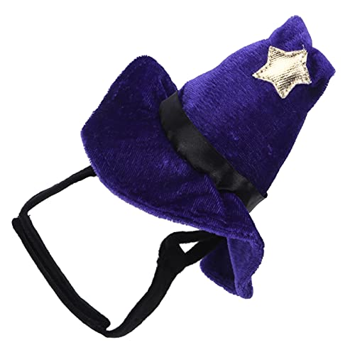 Katzen-Halloween-Zaubererhut mit Sternglocke, Weiches Haustier, Lustiger Halloween-Hut, Rollenspiel-Urlaub von Walmeck