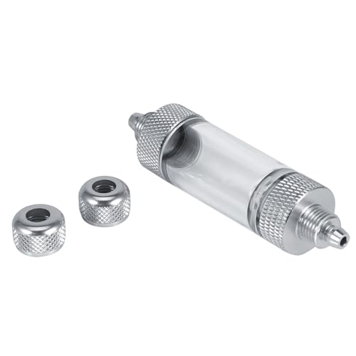 Walmeck CO2-Blasenzähler, Zuverlässiges Material, Langlebig, Rückschlagfunktion, Volumenzählung, Aquarium-Werkzeug (Doppelkopf-Blasenschreiber) von Walmeck