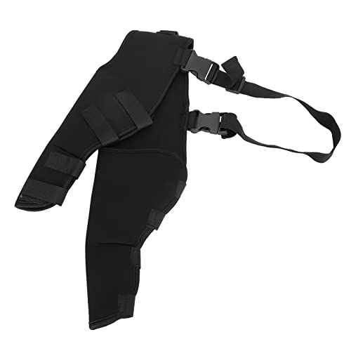 Walmeck HINTERBEINSCHUTZ FÜR Hunde, EINSTELLBARE KNIESTÜTZE, UNTERSTÜTZUNG DER ERHOLUNG FÜR HAUSTIERHUNDE (HJ25 hintere Doppelleggings schwarz XS) von Walmeck