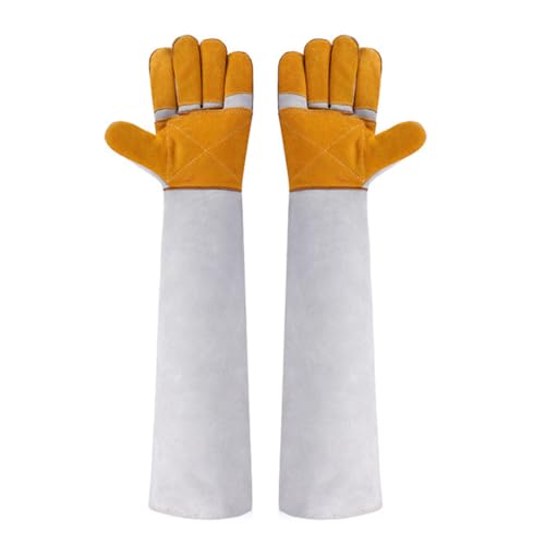 Walmeck Tierhandhabung für Katzen, Kratze Extra Lang Biss -Proof -Haustierhandschuhe für Katzenhundvogelschlangen Gartenarbeit (60 cm) von Walmeck