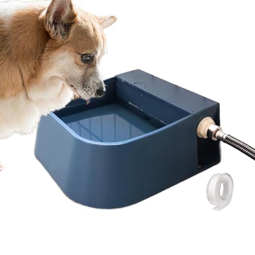 Walopola Automatischer Hund Wassernapf - Katzentrinkspender mit Schwimmerventil - Viehwassertrogspender mit Schnellanschlussrohrschlauch von Walopola