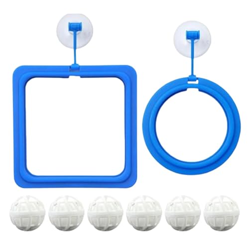 Walopola Fisch-Futterring – 2 x Aquarium-Futterringe mit 6 Nitri-Kugeln, Fisch-Futterringe mit Saugnäpfen für Aquarien und Aquarien, reduziert Lebensmittelabfälle Walopola Fisch-Futterring – 2 x Aquarium-Futterringe mit 6 Nitri-Kugeln, Fisch-Futterringe mit Saugnäpfen für Aquarien und Aquarien, reduziert Lebensmittelabfälle von Walopola