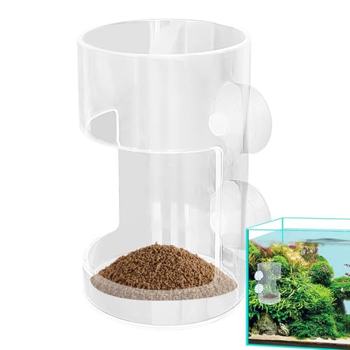 Walopola Fisch-Futterstation, Fischfutterspender mit Saugnapf, transparenter Futterhalter, Futterbedarf, verhindert Verstreuung von Lebensmitteln, Tankzubehör Walopola Fisch-Futterstation, Fischfutterspender mit Saugnapf, transparenter Futterhalter, Futterbedarf, verhindert Verstreuung von Lebensmitteln, Tankzubehör von Walopola