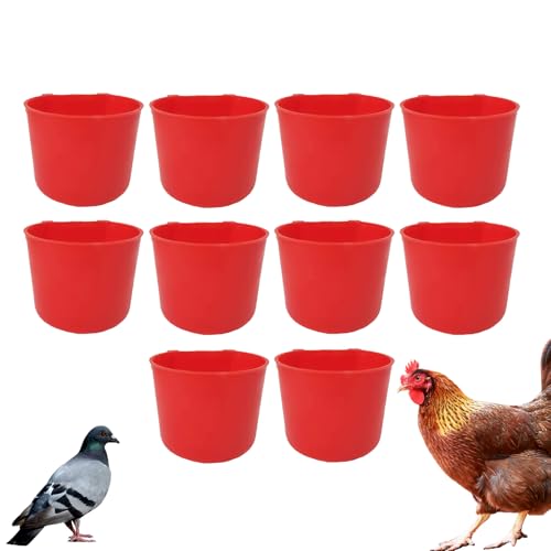 Walopola Hühner-Bewässerungsbecher – Vogelfutter-Futterschale – wetterbeständiger hängender Futter- und Wasser-Futterbecher für Bauernhof und Stall, 237 ml von Walopola