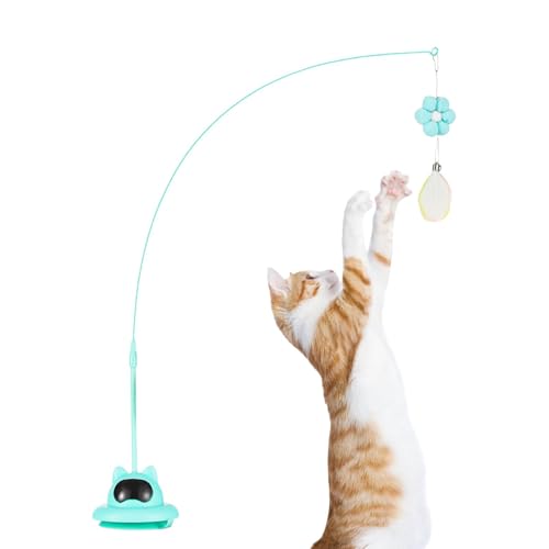 Walopola Katzenspielzeug Federstab Saugnapf - Teaser Spielzeug für Indoor-Katzen - Interaktives Katzenfederspielzeug, Kätzchenstab-Spielzeug, Katzen-Teaser Catcher Stick Spielzeug für Katzen Walopola Katzenspielzeug Federstab Saugnapf - Teaser Spielzeug für Indoor-Katzen - Interaktives Katzenfederspielzeug, Kätzchenstab-Spielzeug, Katzen-Teaser Catcher Stick Spielzeug für Katzen von Walopola
