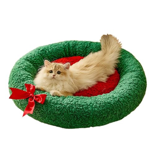 Walopola Kleines Haustierbett, Weihnachts-Hundebett, Kätzchen-Hauskissen, bequemes Kätzchen-Plüschbett, weiche Katzen-Schlafmatte für drinnen und draußen Walopola Kleines Haustierbett, Weihnachts-Hundebett, Kätzchen-Hauskissen, bequemes Kätzchen-Plüschbett, weiche Katzen-Schlafmatte für drinnen und draußen von Walopola