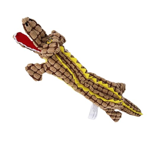 Walopola Quietschendes Plüschspielzeug für Hunde,Quietschendes Plüschspielzeug für Haustiere - Haustiere lindern Langeweile mit quietschendem Krokodil | Unzerstörbar und robust, süßes Stofftier für von Walopola