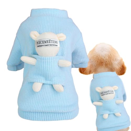 Walopola Süßer Hundepullover | Haustierpullover mit Bärenpuppe – Herbstlicher gemütlicher Rollkragen-Strick-Katzen-Outfit, dicker Hundepullover für mittelgroße und große Katzen Walopola Süßer Hundepullover | Haustierpullover mit Bärenpuppe – Herbstlicher gemütlicher Rollkragen-Strick-Katzen-Outfit, dicker Hundepullover für mittelgroße und große Katzen von Walopola