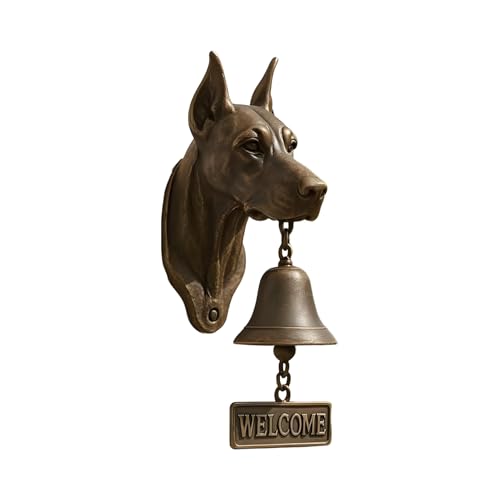 Walopola Vintage Dinnerglocke für den Außenbereich, Hundekopfform Willkommens-Türklingel, Bauernhaus-Stil, Glocke für Haustür, Gartenhäuser, Hütten, Rückzugsorte, Wohnungen, Hochzeiten und Walopola Vintage Dinnerglocke für den Außenbereich, Hundekopfform Willkommens-Türklingel, Bauernhaus-Stil, Glocke für Haustür, Gartenhäuser, Hütten, Rückzugsorte, Wohnungen, Hochzeiten und von Walopola