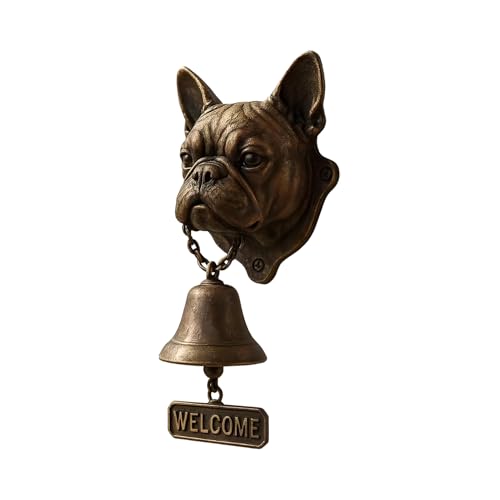 Walopola Vintage Dinnerglocke für den Außenbereich, Hundekopfform Willkommens-Türklingel, Bauernhaus-Stil, Glocke für Haustür, Gartenhäuser, Hütten, Rückzugsorte, Wohnungen, Hochzeiten und Walopola Vintage Dinnerglocke für den Außenbereich, Hundekopfform Willkommens-Türklingel, Bauernhaus-Stil, Glocke für Haustür, Gartenhäuser, Hütten, Rückzugsorte, Wohnungen, Hochzeiten und von Walopola