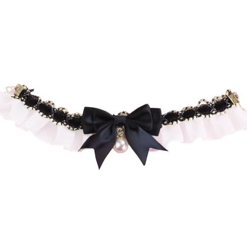 Haustierhalsbänder Vintage Elastische Spitze Schleife Perlenhalsband für Haustiere Haustierhalsband Katzenhalsband Haustierzubehör für Haustiere Katzen Kleine Mittelgroße Hunde,Schwarz,M Haustierhalsbänder Vintage Elastische Spitze Schleife Perlenhalsband für Haustiere Haustierhalsband Katzenhalsband Haustierzubehör für Haustiere Katzen Kleine Mittelgroße Hunde,Schwarz,M von Wambere
