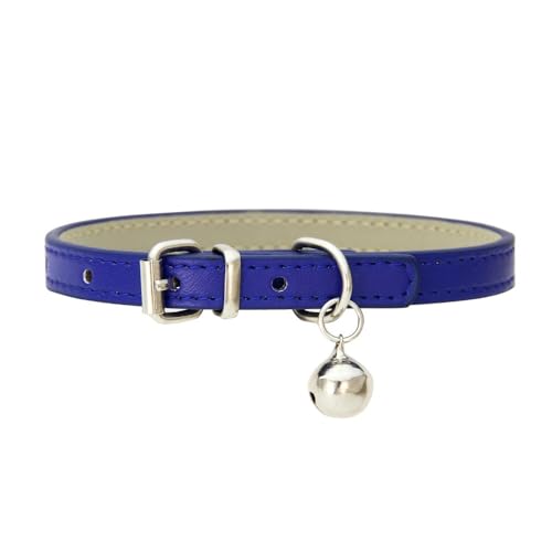 Haustierhalsband Katzenhalsband mit Glocke PU Leder Haustierhalsbänder Verstellbares Haustier Halsband Haustierzubehör für Haustiere Katzen Kitten Kleine Mittelgroße Hunde,Dunkelblau,1.0x35cm Haustierhalsband Katzenhalsband mit Glocke PU Leder Haustierhalsbänder Verstellbares Haustier Halsband Haustierzubehör für Haustiere Katzen Kitten Kleine Mittelgroße Hunde,Dunkelblau,1.0x35cm von Wambere
