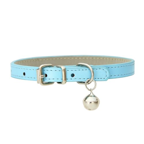 Haustierhalsband Katzenhalsband mit Glocke PU Leder Haustierhalsbänder Verstellbares Haustier Halsband Haustierzubehör für Haustiere Katzen Kitten Kleine Mittelgroße Hunde,Himmelblau,1.0x35cm Haustierhalsband Katzenhalsband mit Glocke PU Leder Haustierhalsbänder Verstellbares Haustier Halsband Haustierzubehör für Haustiere Katzen Kitten Kleine Mittelgroße Hunde,Himmelblau,1.0x35cm von Wambere