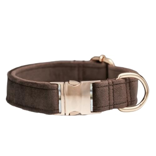 Hundehalsband Farbenprächtigen,Verstellbare Metall Schnalle Haustier Halsband Halsung aus Samt Verschiedene Größen Haustierhalsband für Kleine Mittlere Große Hunde,Ohne Kordel,Dunkelbraun,S Hundehalsband Farbenprächtigen,Verstellbare Metall Schnalle Haustier Halsband Halsung aus Samt Verschiedene Größen Haustierhalsband für Kleine Mittlere Große Hunde,Ohne Kordel,Dunkelbraun,S von Wambere