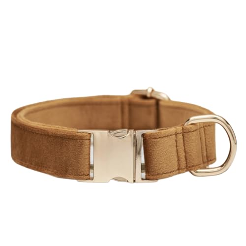 Hundehalsband Farbenprächtigen,Verstellbare Metall Schnalle Haustier Halsband Halsung aus Samt Verschiedene Größen Haustierhalsband für Kleine Mittlere Große Hunde,Ohne Kordel,Kaffee,L Hundehalsband Farbenprächtigen,Verstellbare Metall Schnalle Haustier Halsband Halsung aus Samt Verschiedene Größen Haustierhalsband für Kleine Mittlere Große Hunde,Ohne Kordel,Kaffee,L von Wambere