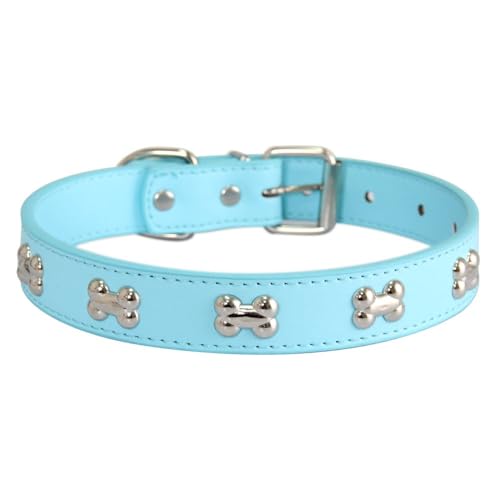Katzenhalsband mit Metallschnalle PU Leder Haustierhalsband Verstellbares Hundehalsband Haustierzubehör Haustierhalsbänder für Haustiere Katzen Kitten Kleine Mittelgroße Hunde,Himmelblau,M Katzenhalsband mit Metallschnalle PU Leder Haustierhalsband Verstellbares Hundehalsband Haustierzubehör Haustierhalsbänder für Haustiere Katzen Kitten Kleine Mittelgroße Hunde,Himmelblau,M von Wambere
