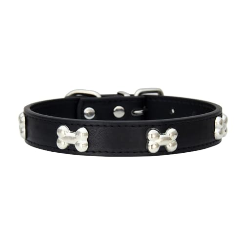 Katzenhalsband mit Metallschnalle PU Leder Haustierhalsband Verstellbares Hundehalsband Haustierzubehör Haustierhalsbänder für Haustiere Katzen Kitten Kleine Mittelgroße Hunde,Schwarz,S Katzenhalsband mit Metallschnalle PU Leder Haustierhalsband Verstellbares Hundehalsband Haustierzubehör Haustierhalsbänder für Haustiere Katzen Kitten Kleine Mittelgroße Hunde,Schwarz,S von Wambere