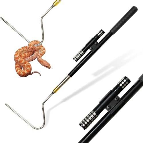 Wamlet Snake Grabber Hook Reptile Rattle Series Pick-up Handling Tool Kit for Catching Control or Moving Snakes (Black) von Wamlet