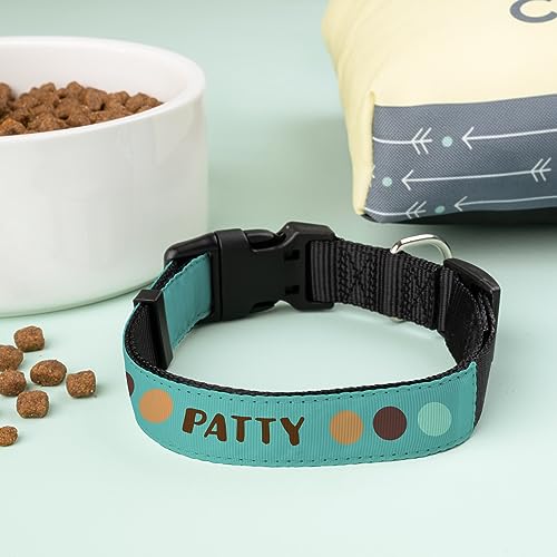 Wanapix | Hundehalsband mit Namen | Halsband Hund | Dog Collar | Halsband Hund Breit - 61,5 x 2,5 cm | Big dots von Wanapix