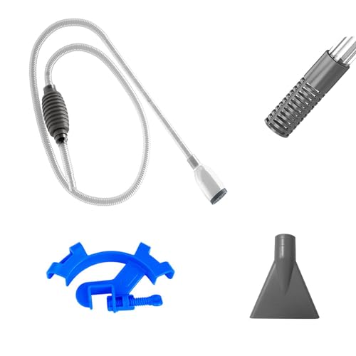 Aquarium-Kiesreiniger, 1,5 m, Wasserwechsler für Aquarien, Reinigungsset mit Syphon, Filter, Befestigungsklemme für Aquarium, Wasserwechsel, 6 Stück von WanderGo