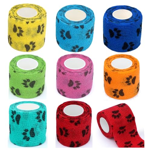 Selbstklebender Verband, 8 Volume Verband Selbstklebend, Selbstklebende Tierbandage, Hunde und Katzenbandage Pferdbandage Selbstklebebandage Haustierbandage, Selbsthaftende Bandage Selbstklebender Verband, 8 Volume Verband Selbstklebend, Selbstklebende Tierbandage, Hunde und Katzenbandage Pferdbandage Selbstklebebandage Haustierbandage, Selbsthaftende Bandage von Wanfoou