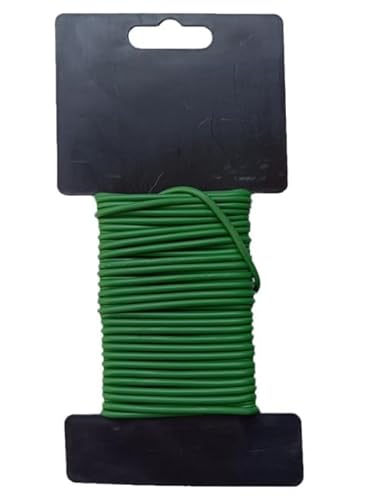 WangChaoJiu 2 STK Pflanzendraht Gummiert, Pflanzenbinder Grün, 3,5mm x 20 m Blumendraht Grün, Weich Gartendraht Gummiert, Dicke Bindedraht Grün für Kletterpflanzen Draht, Pflanzenstütze im Garten WangChaoJiu 2 STK Pflanzendraht Gummiert, Pflanzenbinder Grün, 3,5mm x 20 m Blumendraht Grün, Weich Gartendraht Gummiert, Dicke Bindedraht Grün für Kletterpflanzen Draht, Pflanzenstütze im Garten von WangChaoJiu