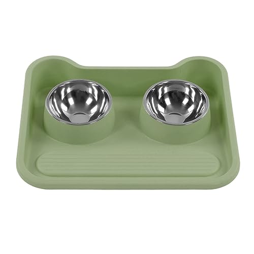 Cat Water Food Bowl 15 Grad Neigung verhindern (Grün) von Wangcmcol