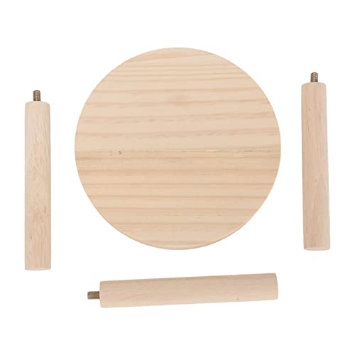 Wangcmcol Hamster Spielen Holzplattform Kiefer Holz runde Hamster Stehende Plattform für Golden Bär Blütezweige Ratte von Wangcmcol