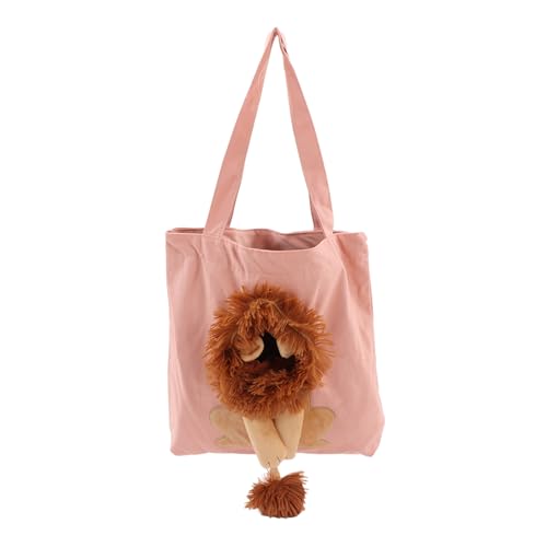 Wangcmcol Pet Canvas Bag niedliche Löwengeformte große Kapazität tragbare Haustier -Schulter -Tragetasche für Outdoor (A) von Wangcmcol